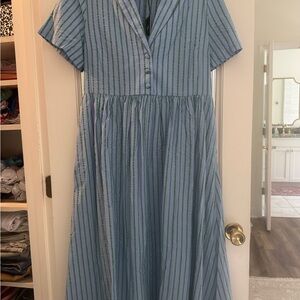 Tuckernuck Blue and Green Striped Dress